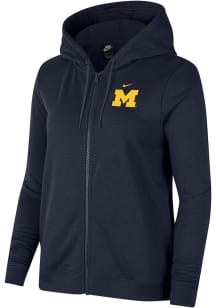 Womens Michigan Wolverines Navy Blue Nike Varsity Long Sleeve Full Zip Jacket