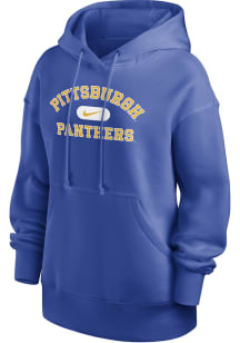 Womens Pitt Panthers Blue Nike Phoenix Fleece Hooded Sweatshirt