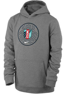 Nike KC Current Youth Grey Nike Soccer Ball Long Sleeve Hoodie