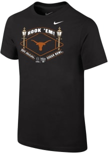 Nike Texas Longhorns Youth Black 2023 CFP Sugar Bowl Mantra Short Sleeve T-Shirt