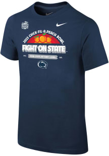 Nike Penn State Nittany Lions Youth Navy Blue 2023 Peach Bowl Mantra Short Sleeve T-Shirt