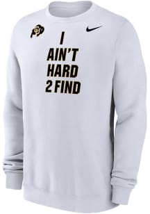 Deion Sanders  Nike Colorado Buffaloes Mens White Coach Prime Long Sleeve Crew Sweatshirt