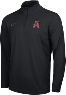 Nike Arkansas Razorbacks Mens Black Vault Jumping Hog Logo Intensity Long Sleeve Qtr Zip Pullove..