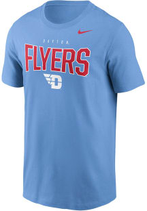 Nike Dayton Flyers Light Blue Arch Mascot Mascot Short Sleeve T Shirt