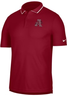 Nike Arkansas Razorbacks Mens Crimson Vault Jumping Hog Logo Collegiate Short Sleeve Polo