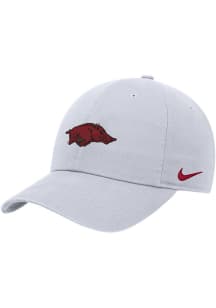 Nike Arkansas Razorbacks Club Unstructured Adjustable Hat - White