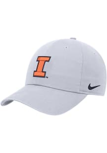 Nike Illinois Fighting Illini Club Unstructured Adjustable Hat - White