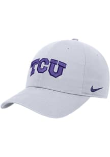 Nike TCU Horned Frogs Club Unstructured Adjustable Hat - White