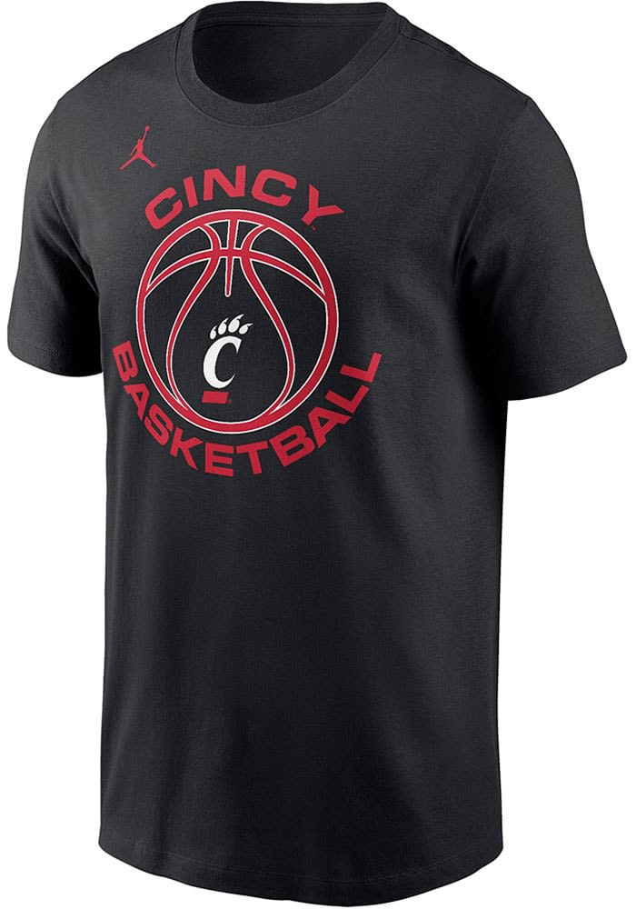 Nike Cincinnati Bearcats Black Jordan Basketball Short Sleeve T Shirt