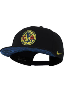 Nike Club América Black Crest Pro Flat Bill Mens Snapback Hat