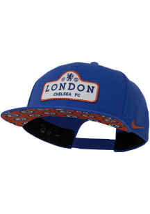 Nike Chelsea FC Blue Alt Logo Pro Flat Bill Mens Snapback Hat