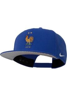 Nike France National Team Blue Crest Pro Flat Bill Mens Snapback Hat