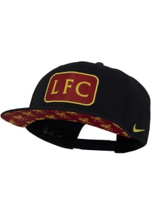 Nike Liverpool FC Black Alt Logo Pro Flat Bill Mens Snapback Hat