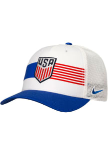 Nike USMNT Striped Printed Trucker Adjustable Hat - White