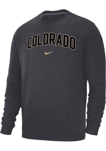 Nike Colorado Buffaloes Mens Charcoal Arch Name Long Sleeve Crew Sweatshirt