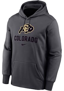 Nike Colorado Buffaloes Mens Charcoal Logo over Team Name Hood