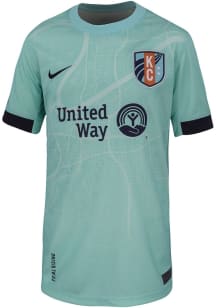 Nike KC Current Youth Teal Replica Soccer Jersey