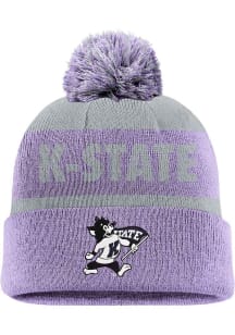 Nike K-State Wildcats Grey Peak Beanie Mens Knit Hat