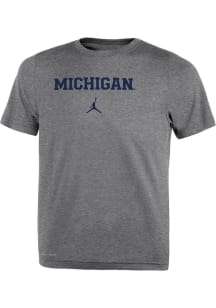 Toddler Michigan Wolverines Grey Nike Legend Team Issue Design Short Sleeve T-Shirt