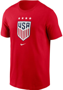 Nike USWNT Red Primary Logo Short Sleeve T Shirt