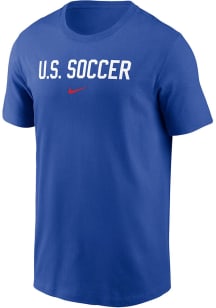 Nike USMNT Blue Wordmark Short Sleeve T Shirt
