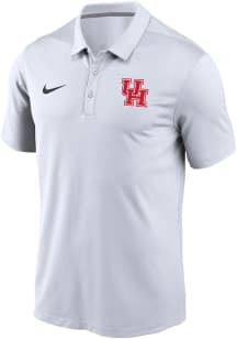 Nike Houston Cougars Mens White Primary Team Logo Varsity Short Sleeve Polo