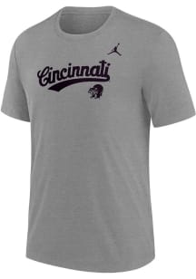 Nike Cincinnati Bearcats Grey TriBlend Jordan Script Short Sleeve Fashion T Shirt
