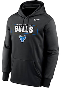 Nike Buffalo Bulls Mens Black Name Mascot Mascot Therma Hood