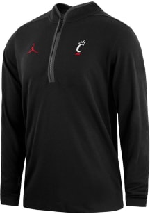 Nike Cincinnati Bearcats Mens Black Jordan Victory Long Sleeve Qtr Zip Pullover