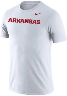 Nike Arkansas Razorbacks White Legend Wordmark Short Sleeve T Shirt