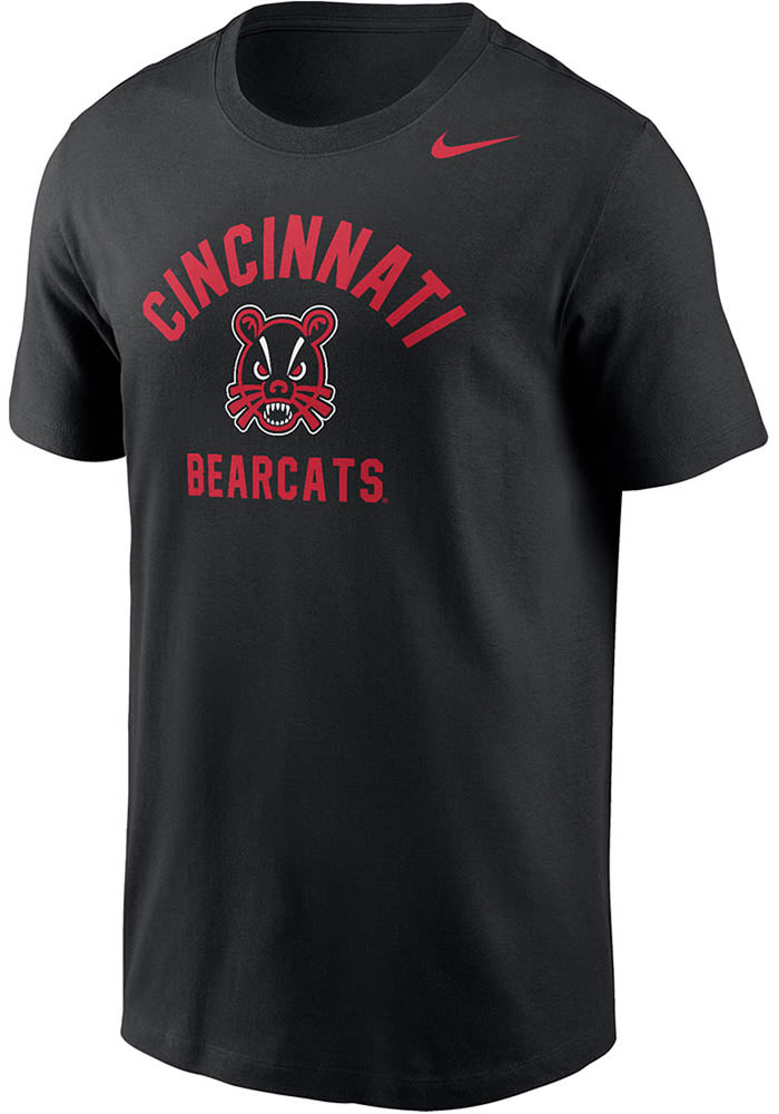 Nike Cincinnati Bearcats No. 1 Baseball Mascot Short Sleeve T Shirt