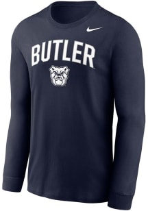 Nike Butler Bulldogs Navy Blue Arch Mascot Legend Long Sleeve T-Shirt