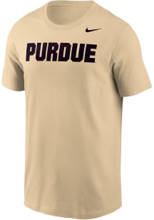 Nike Purdue Boilermakers  Wordmark DriFit Cotton Short Sleeve T Shirt