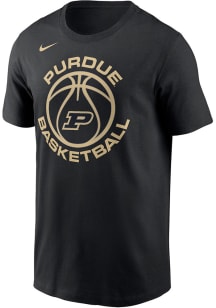 Nike Purdue Boilermakers Black Basketball DriFit Cotton Short Sleeve T Shirt