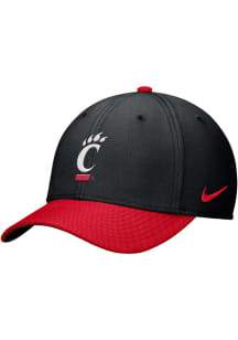 Nike Cincinnati Bearcats Mens Black DRI-FIT Rise Colorblock Structured Stretch Flex Hat