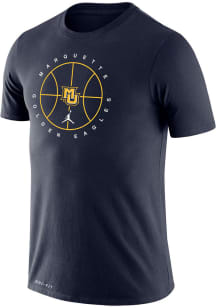Nike Marquette Golden Eagles Navy Blue Jordan Legend Short Sleeve T Shirt