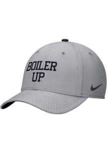 Nike Purdue Boilermakers Mens Grey DRI-FIT Rise Structured Stretch Flex Hat