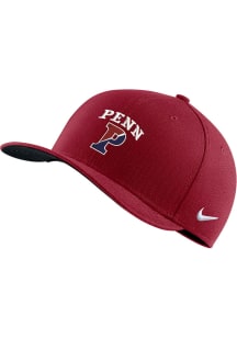 Nike Pennsylvania Quakers Mens Crimson Swoosh Flex Flex Hat