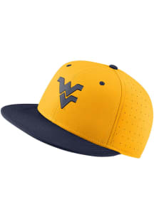 Nike West Virginia Mountaineers Mens Gold Aero True Baseball Cap Fitted Hat