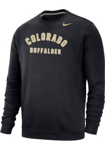Nike Colorado Buffaloes Mens Black Arch team name Long Sleeve Crew Sweatshirt
