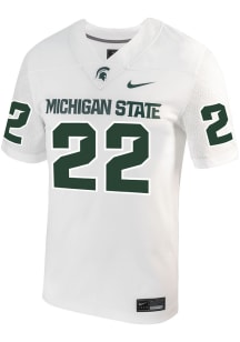 Nike Michigan State Spartans White Game Football Football Jersey