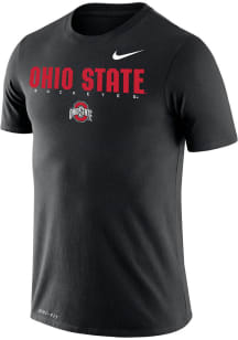 Ohio State Buckeyes Black Nike DF Legend Short Sleeve T Shirt