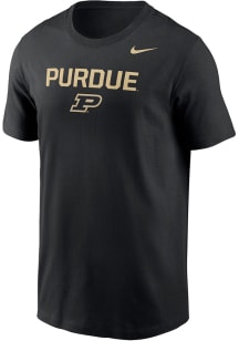 Nike Purdue Boilermakers Black Legend Team Name Drop Short Sleeve T Shirt