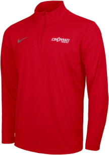 Mens Cincinnati Bearcats Red Nike Intensity Wordmark Qtr Zip Pullover