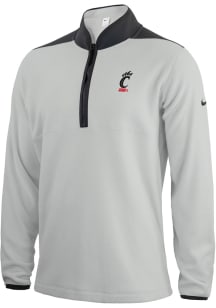 Nike Cincinnati Bearcats Mens Grey Golf Therma Victory Primary Logo Long Sleeve 1/4 Zip Pullover