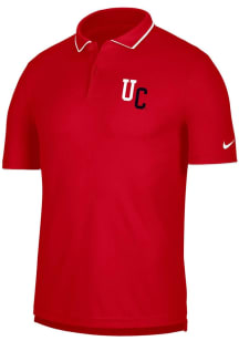 Mens Cincinnati Bearcats Red Nike Collegiate Primary Logo Short Sleeve Polo Shirt