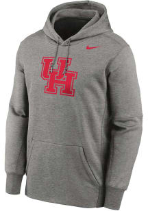 Nike Houston Cougars Mens Grey Primary Team Logo Therma Fleece Hood