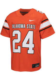 Nike Oklahoma State Cowboys Boys Orange F24 Replica Football Jersey