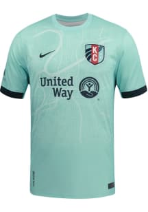 KC Current Mens Nike Replica Soccer Away Jersey - Teal
