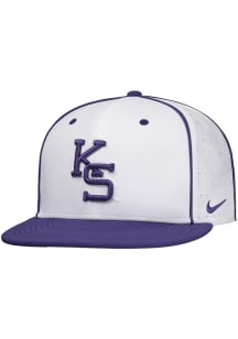 K-State Wildcats Nike Aero True Baseball Fitted Hat - White